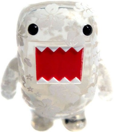 Transparent Tropical Domo Qee figure by Dark Horse Comics, produced by Toy2R. Front view.
