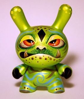 Booger #71 figure by Bryan Collins. Front view.