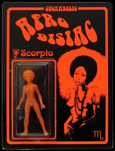 AFRODISIAC: Scorpio figure by Sucklord, produced by Suckadelic. Front view.