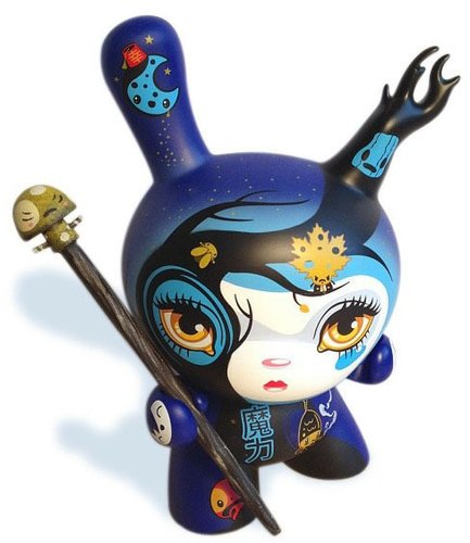 Supermagical Dunny AP   figure by 64 Colors, produced by Kidrobot. Front view.