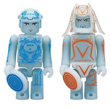 Tron Kubrick Set figure by Disney, produced by Medicom Toy. Front view.