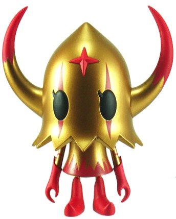 Evirob - Bison Type (Gold) figure by Devilrobots, produced by Play Imaginative. Front view.