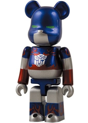 Transformers Be@rbrick 100% Ver. 1 - Optimus Prime  figure, produced by Medicom Toy. Front view.
