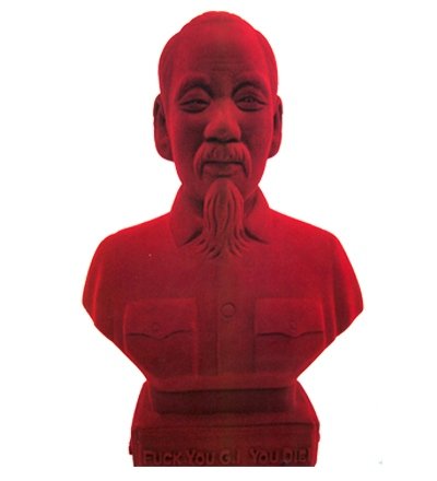 Ho Chi Minh figure by Frank Kozik. Front view.