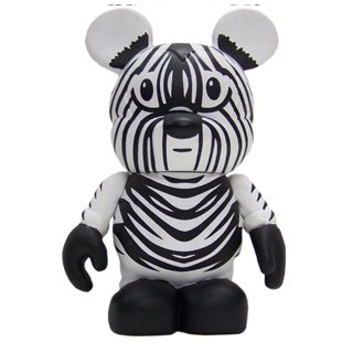Zebra figure by Dan Howard , produced by Disney. Front view.