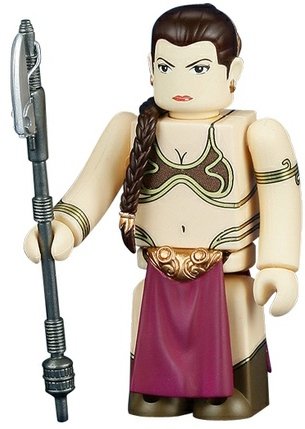 Slave Leia figure by Lucasfilm Ltd., produced by Medicom Toy. Front view.