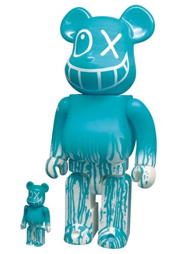 Monsieur André 100% & 400% Be@rbrick Set figure by Monsieur André, produced by Medicom Toy. Front view.