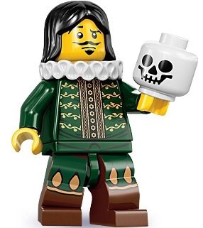 Actor figure by Lego, produced by Lego. Front view.