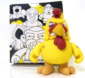 Chicken - Chase figure, produced by Kidrobot. Front view.