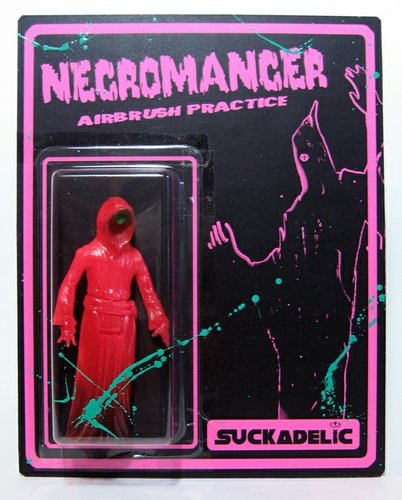 Necromancer - Airbrush practice - Pink figure by Sucklord, produced by Suckadelic. Front view.