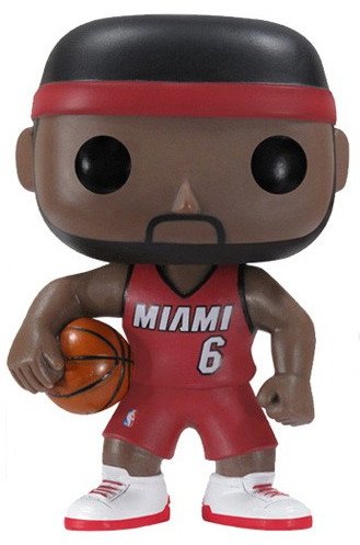 LeBron James figure, produced by Funko. Front view.