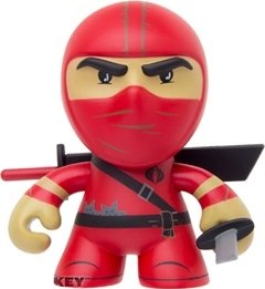 Red Ninja figure by Les Schettkoe, produced by The Loyal Subjects. Front view.