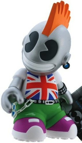 Kidrobot Mascot 16 - KidPunk UK Edition figure, produced by Kidrobot. Front view.