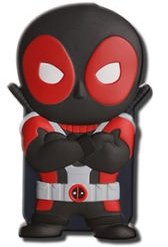 Deadpool Chara-Brick - SDCC 2013 figure by Marvel, produced by Huckleberry Toys. Front view.