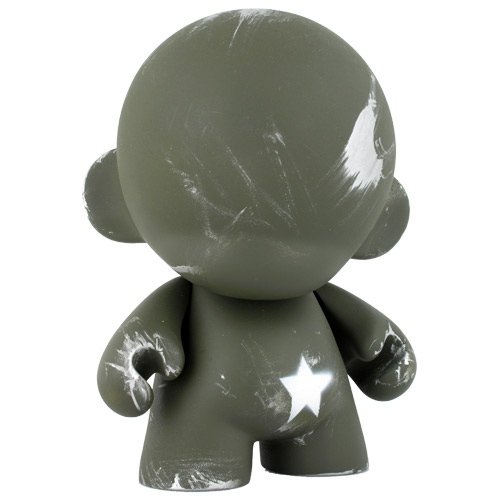 Munny Custom figure by Dave White. Front view.