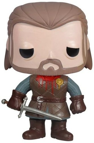 Ned Stark POP! figure by George R. R. Martin, produced by Funko. Front view.