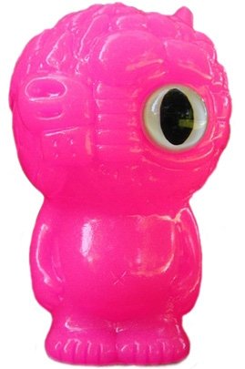 Chaos Q Bean - Unpainted Fluorescent Pink figure by Mori Katsura, produced by Realxhead. Front view.