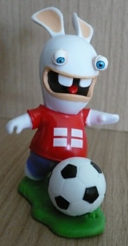 England Rabbid figure, produced by Ubisoft. Front view.