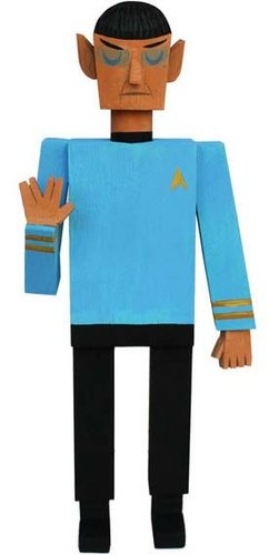 Spock figure by Amanda Visell, produced by Switcheroo. Front view.