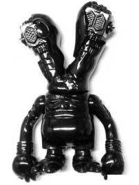 Robot Fighter - SSSS Exclusive figure by Brian Flynn, produced by Super7. Front view.