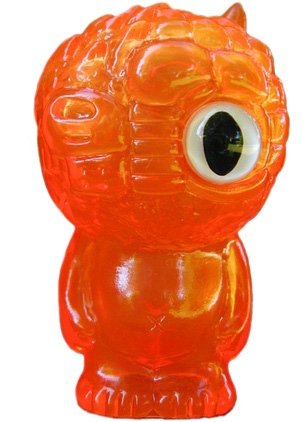 Chaos Q Bean - Unpainted Clear Orange figure by Mori Katsura, produced by Realxhead. Front view.