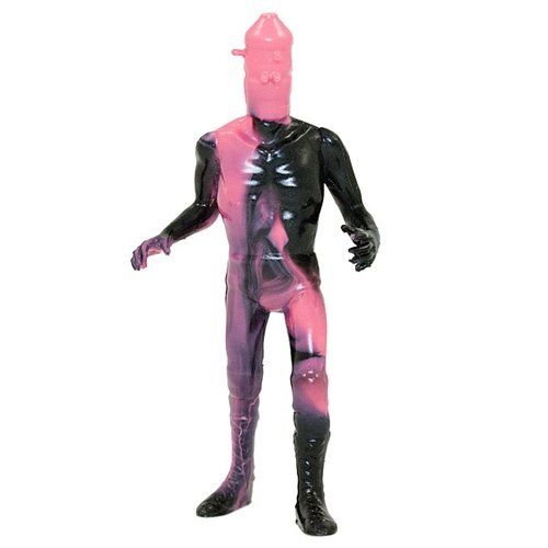 Healeymade IG-BABA Black/Pink figure by David Healey, produced by Healeymade. Front view.