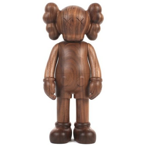 5YL Companion - Wood figure by Kaws, produced by Original Fake. Front view.