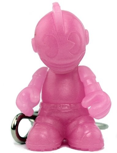 Pink Glow  figure, produced by Kidrobot. Front view.