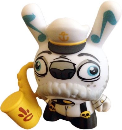 Untitled Dunny figure by Scribe, produced by Kidrobot. Front view.