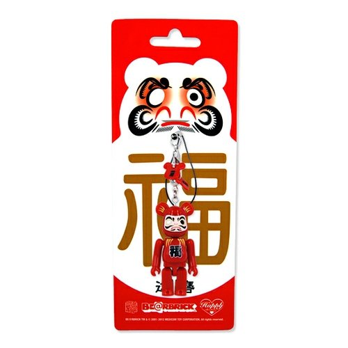 Be@rbrick 70% - Happy New Year 2012 - Daruma figure, produced by Medicom Toy. Front view.