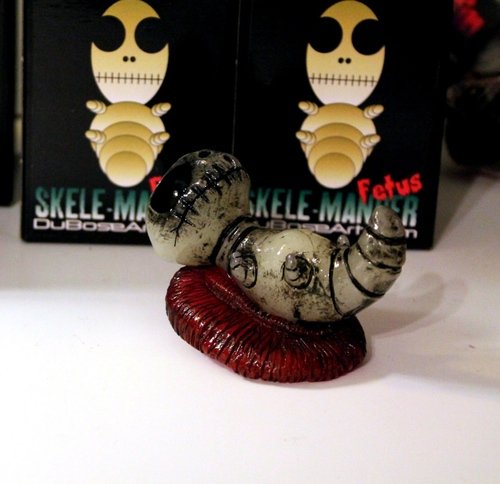 Skele-Mander Fetus figure by Dubose Art, produced by Dubose Art. Front view.