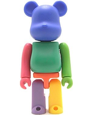 Rainbow Be@rbrick 100% - B figure by Eric So, produced by Medicom Toy. Front view.