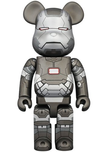 Iron Man 3 (War Machine) Be@rbrick 400% figure by Marvel, produced by Medicom Toy. Front view.