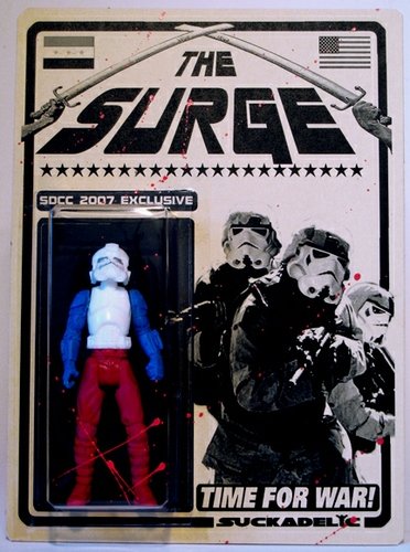 The Surge figure by Sucklord, produced by Suckadelic. Front view.