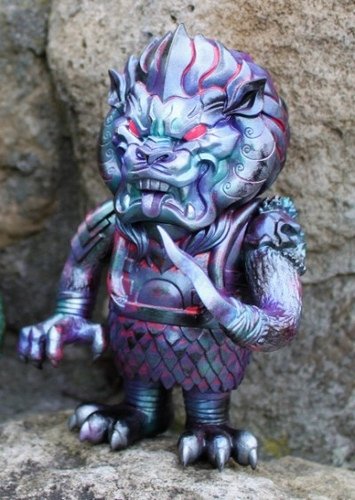 Mongolion - Factory Handpainted Purple figure by LAmour Supreme, produced by Super7. Front view.