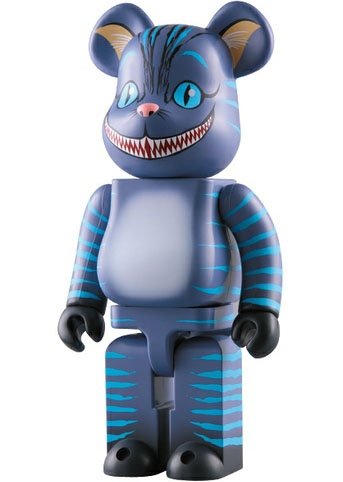 Cheshire Cat Be@rbrick 400% figure by Disney, produced by Medicom Toy. Front view.
