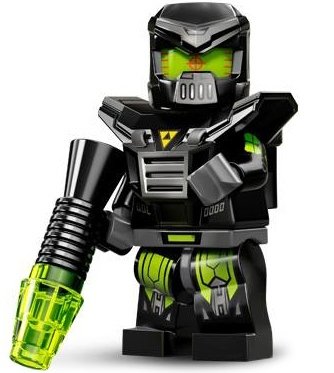 Evil Mech figure by Lego, produced by Lego. Front view.