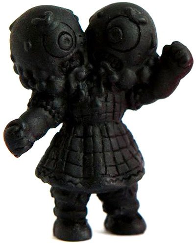 Cheap Toy Double Heather - Black figure by Buff Monster, produced by Healeymade. Front view.