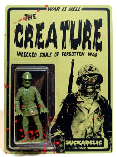 The Creature figure by Sucklord, produced by Suckadelic. Front view.