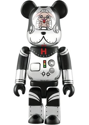 Crystal Ball Be@rbrick 100% - Robot Hippie Ver. figure by Crystal Ball, produced by Medicom Toy. Front view.