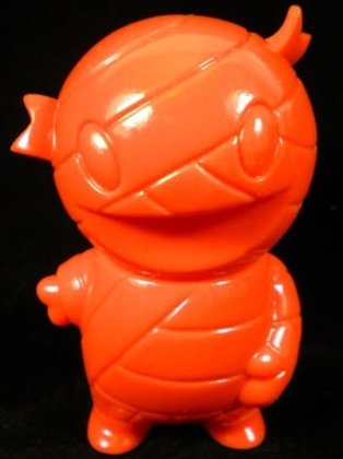 Pocket Mummy Boy - Lucky Bag 11, Unpainted Orange figure by Brian Flynn, produced by Super7. Front view.