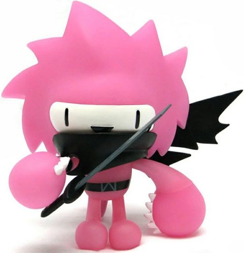 Ninja Spiki - Frosted Purple, Space & Cartoon Safari Exclusive figure by Nakanari, produced by Kuso Vinyl. Front view.