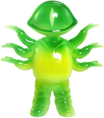 Boy Karma - Green Glow  figure by Mark Nagata, produced by Max Toy Company. Front view.