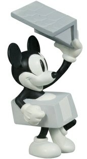 Mickey Mouse figure by Disney, produced by Medicom Toy. Front view.