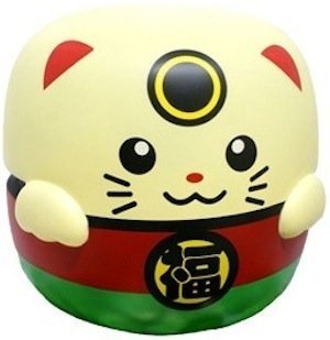 LucKitty Pon Coin Bank figure by Rotobox, produced by Kuso Vinyl. Front view.