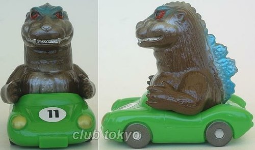 Godzilla 1954 (Shodai-Goji) Racer - Brown figure, produced by Toygraph. Front view.