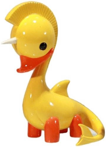 Rubber Duck Swanicorn  figure by Daniel Fleres. Front view.