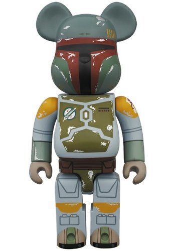 Boba Fett Be@rbrick 400% figure by Lucasfilm Ltd., produced by Medicom Toy. Front view.