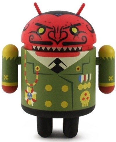 Dicktator Android figure by Kronk, produced by Dyzplastic. Front view.