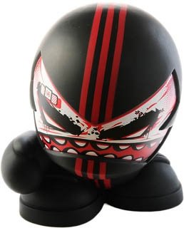 The X-Boy figure by Tristan Eaton, produced by Thunderdog Studios. Front view.